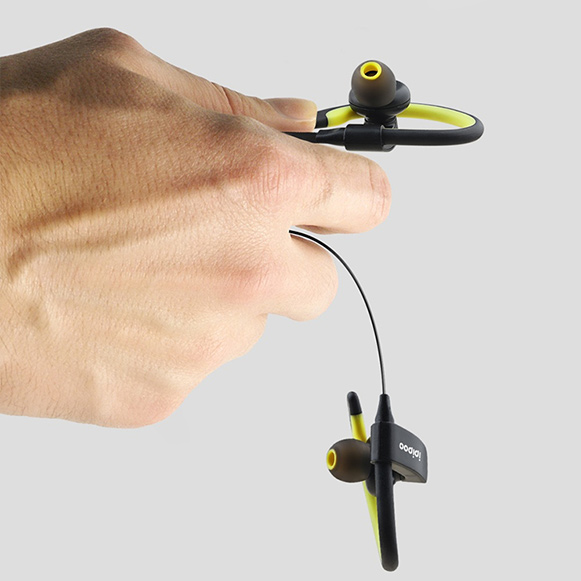 Ergonomická bezdrátová Bluetooth 4.2 sluchátka špunty do uší s háčky za ucho. Ipipoo IL98BL.